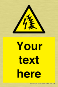 Custom warning Arc flash